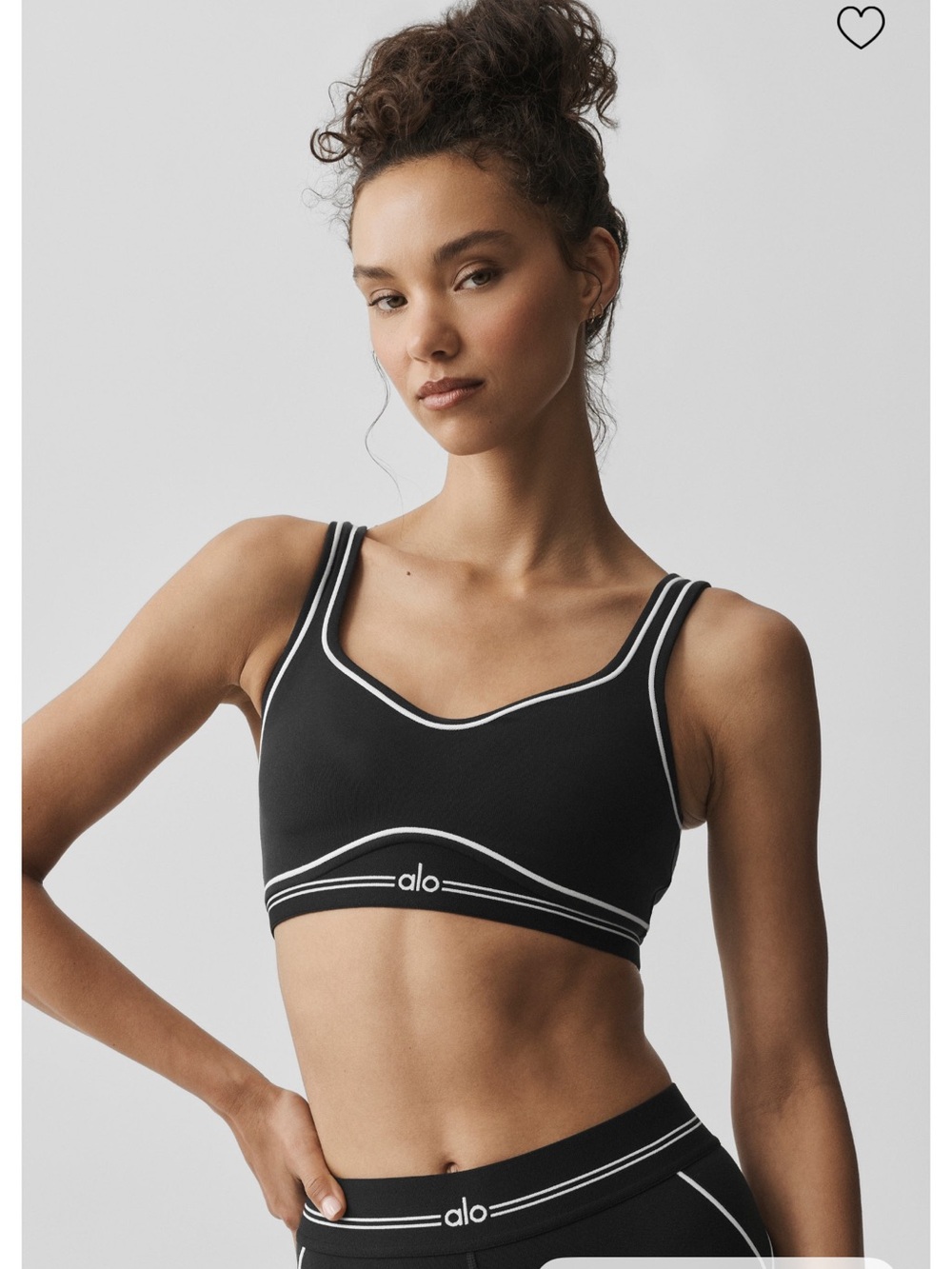 ALO Yoga Airbrush Heart Throb Sports Bra